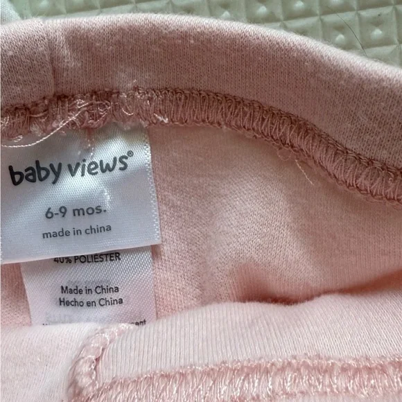 Carters|Baby girl White Floral Embroidered Top w ruffles & Pink Leggings•••9M - Picture 4 of 5